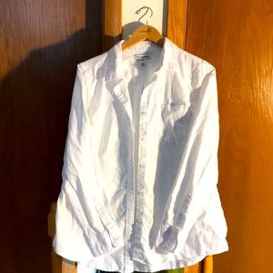 Plain white button down